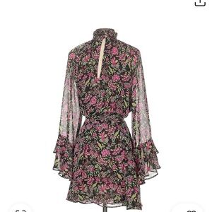 NWOT Misa Los Angeles Floral Pink and Green Women's Dress
